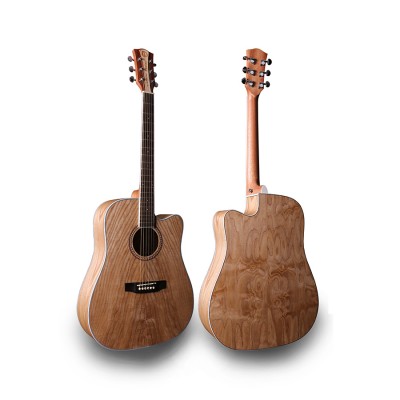 Cutaway acoustic guitar ashtree wood , special and high class,guitarra