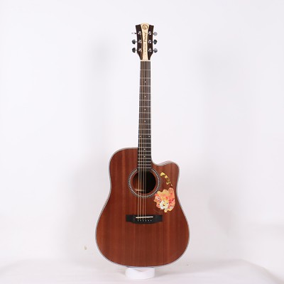 wholesale 41 inch 6 strings sapele wooden acoustic guitar with special pickguard for beginner