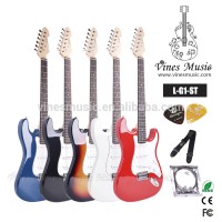 Cheap china electric guitar with guitar string and straps wholesale